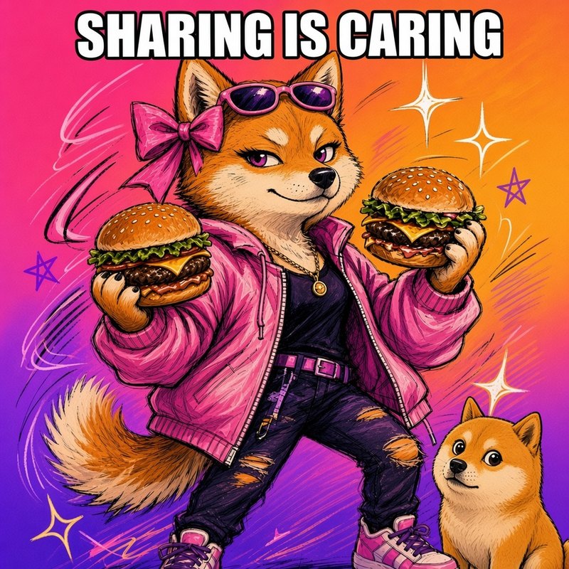 Sharing is caring 🍔🍔 meme